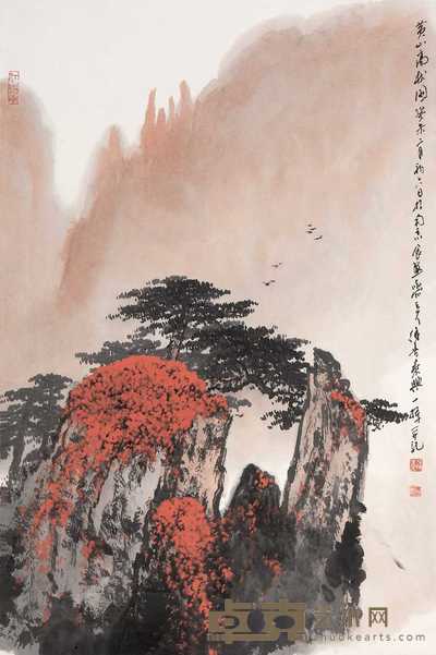 徐善 2003年作 黄山高秋图 镜心 68×45cm